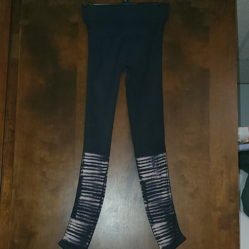 Free People Black and White Geometric Leggings